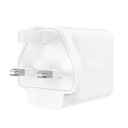 AceFast A44 PD 65W GaN 2*CUSB-C + USB-A charger UK - White