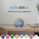 Amazon Echo Dot 4th Gen Smart Speaker with clock and Alexa - Twilight Blue