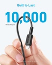 Anker 322 USB-C to Lightning Cable Braided 1.8m/6ft - Black