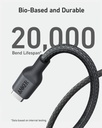 Anker 543 USB-C 100W Bio - Nylon 1.8m/6ft - Black
