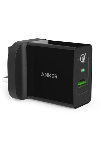 Anker PowerPort + 1 with Quick Charger 3.0 Premium USB Wall Charger - Black