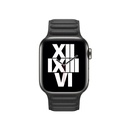 Apple 40mm - Black Leather Link - S/M