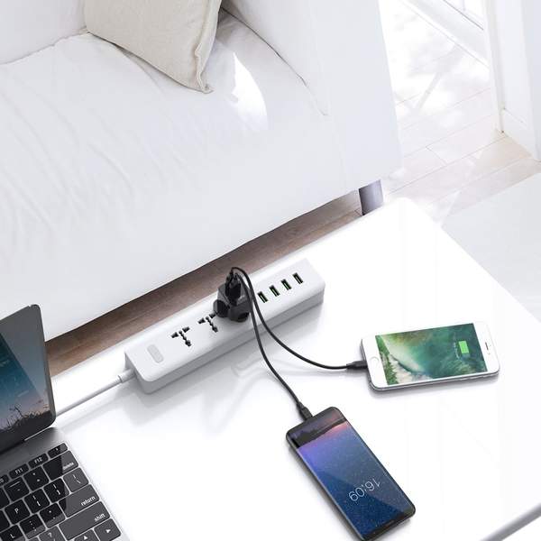 Aukey 12W Universal Dual Port AiPower Mini Portable Travel Charger - Black