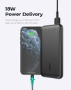 Aukey 18W PD USB-C Portable Charger - Black 10000mAh - Black