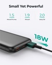 Aukey 18W PD USB-C Portable Charger - Black 10000mAh - Black