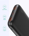 Aukey 18W PD USB-C Portable Charger - Black 10000mAh - Black