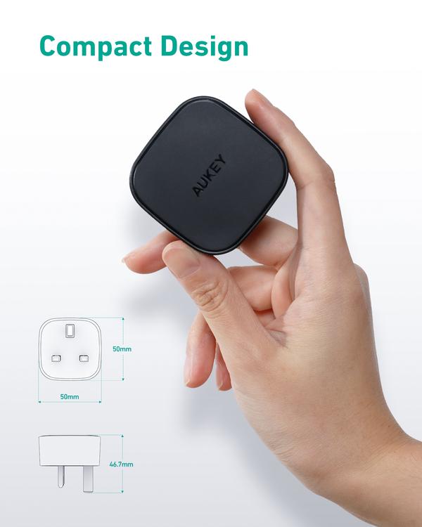 Aukey 20W Power Deliver USB-C Mini Charger - Black