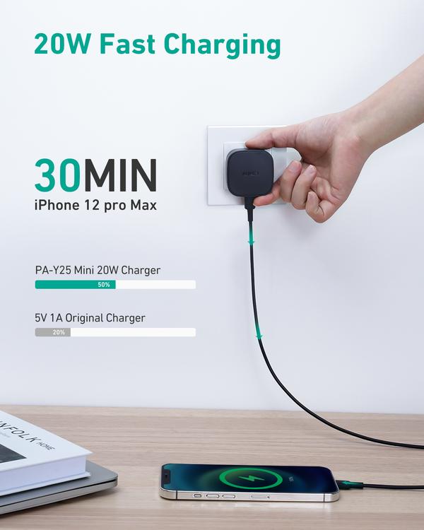 Aukey 20W Power Deliver USB-C Mini Charger - Black