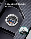 Aukey 30W PD Metal Dual Port Fast Car Charger with PPS & QC 3.0 - Black