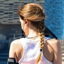 Aukey Bluetooth Earbuds Conveniently Clip With Magnetically Around Your Neck
