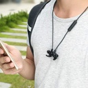 Aukey Bluetooth Earbuds Conveniently Clip With Magnetically Around Your Neck
