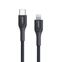Aukey MFI 18W USB-C To Lightning Kevlar Cable - 2 Meter - Black