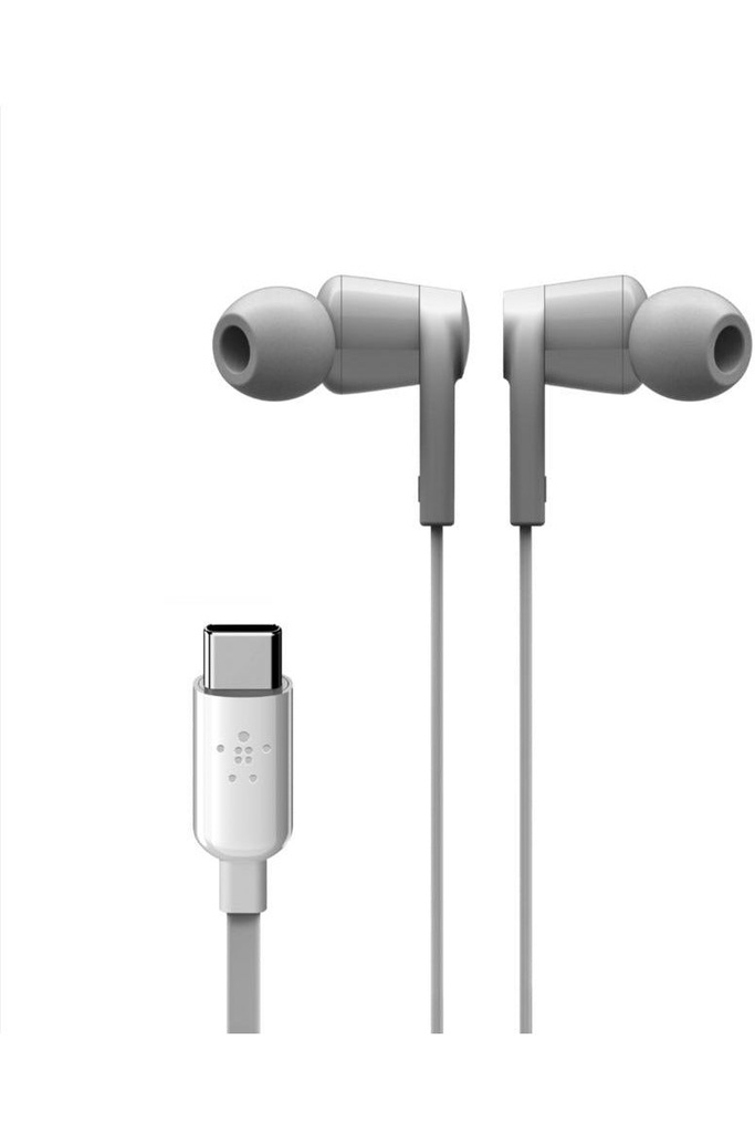 Belkin ROCKSTAR Headphones with USB-C Connector - White