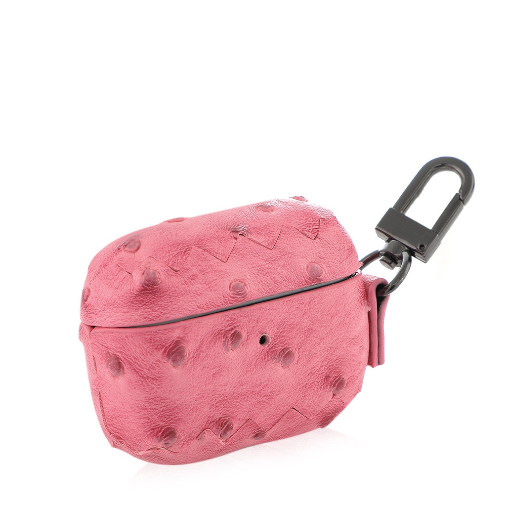 CLOAK - Ostrich Leather Case For AirPods Pro - Pink