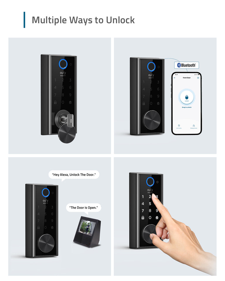 Eufy Smart Lock FingerPrint & Wi - Fi - Black