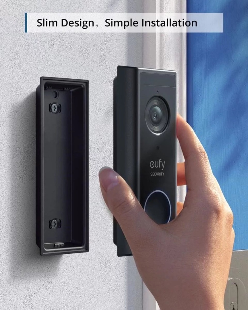 Eufy Video Doorbell 1080p Battery - Powered - Black