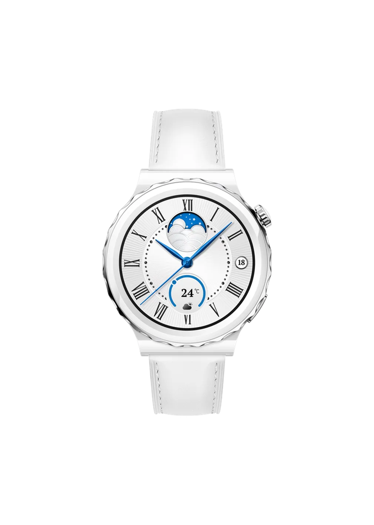 Huawei Watch GT3 Pro 43mm, Silver Bezel, White Ceramic