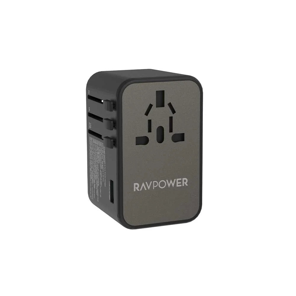 RAVpower PD GaN 75W 4-Port Travel Charger Offline Global - Black ...