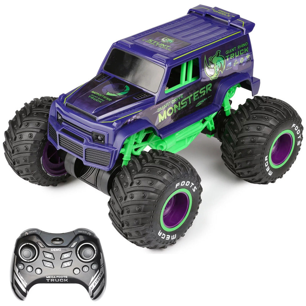 Wemzy - Rc, 1:10 Stunt Standing Large Wheel With Gyroscope, Purple