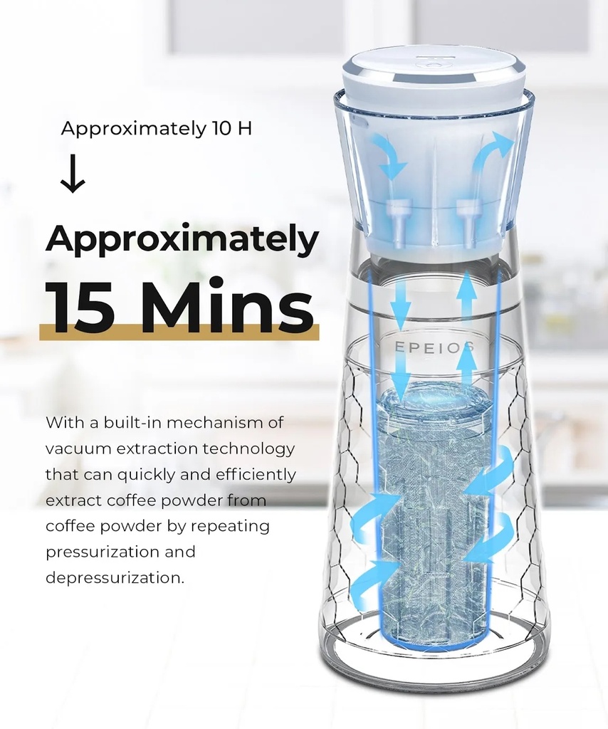 Epeios HummingBird Cold Brew Electric Coffee Maker 680ML