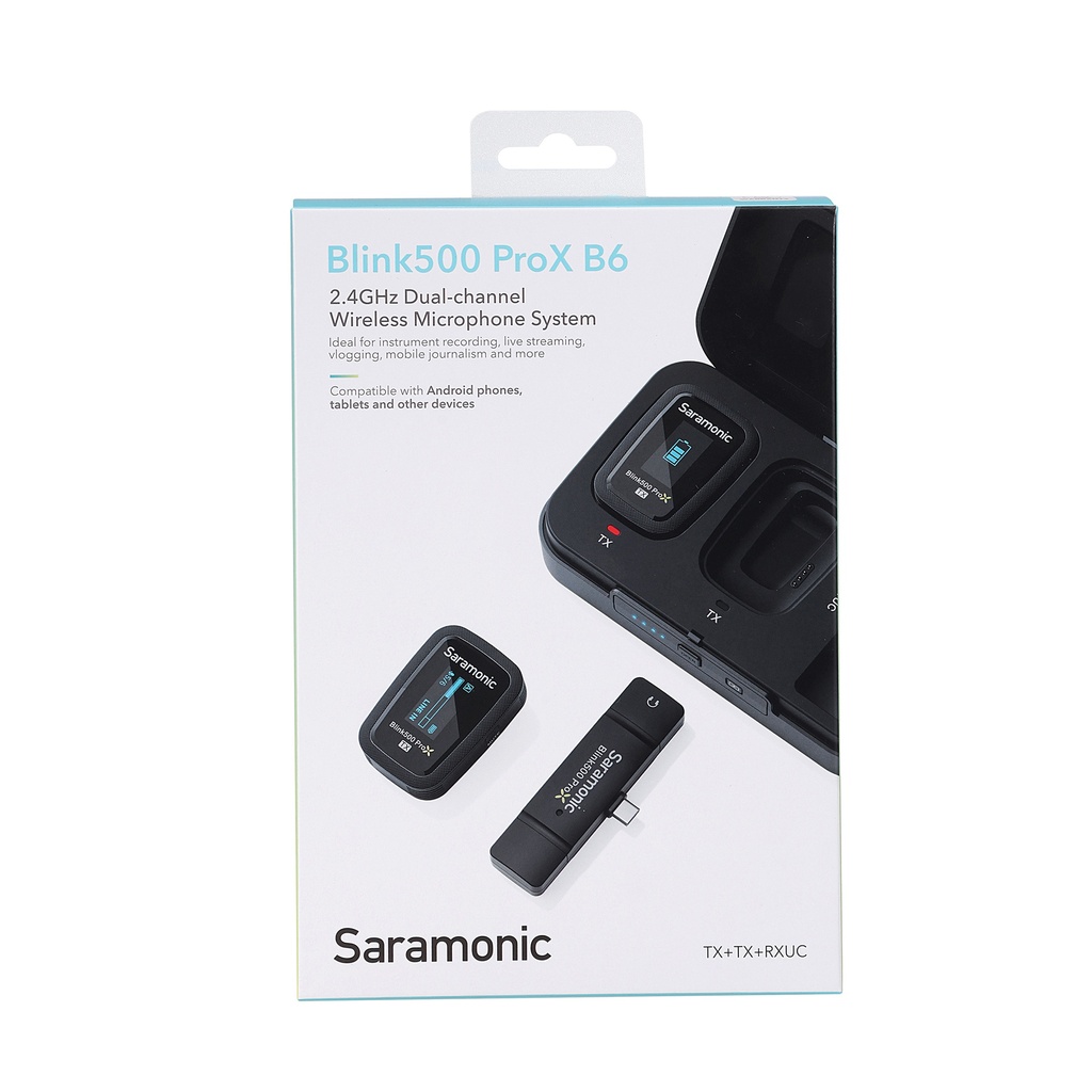 Saramonic Type-C 2.4G Dual Channel Wireless Microphone with Charging Case Blink500 ProX B6