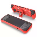 Anti Slip Protective Case With Stand For Steam Deck Console - Red