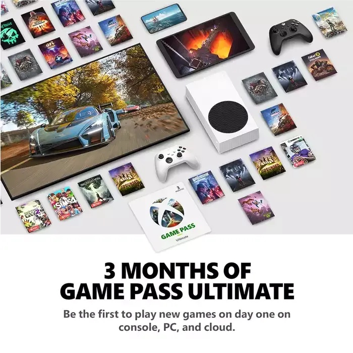 XBOX SERIES S – STARTER BUNDLE 512GB SSD WITH GAME PASS ULTIMATE 3 MONTH DIGITAL GAMING CONSOLE