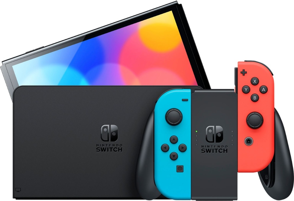NINTENDO (OLED MODEL) SWITCH BLUE RED CONSOLE (NEW 2021)