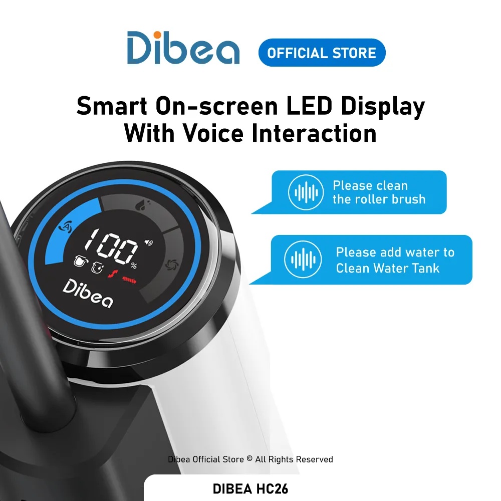 Dibea HC26 5-IN-1 Cordless Smart Wet Dry Floor Washer & Vacuum Cleaner