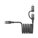 MOMAX Mag.link USB-C to C & Lightning Magnetic Cable 1m (Black)