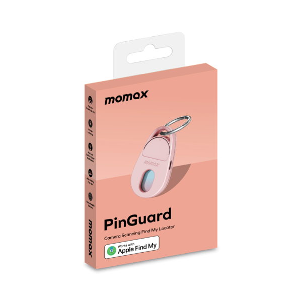 MOMAX PinGuard Camera Scanning Find my locator (Pink)