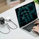 MOMAX 1-Charge+ 1-Port GaN 65W charger with Retractable USB-C Cable (Black)