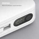 MOMAX 1-Power Vital+ 10000mAh Battery Pack with Dual Built-in USB-C Cable (White)
