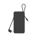 MOMAX 1-Power Vital+ 10000mAh Battery Pack with Dual Built-in USB-C Cable (Black)