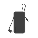 MOMAX 1-Power Vital+ 10000mAh Battery Pack with Built-in USB-C and Lightning Cable (Black)