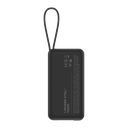 MOMAX 1-Power Vital+ 10000mAh Battery Pack with Built-in USB-C and Lightning Cable (Black)