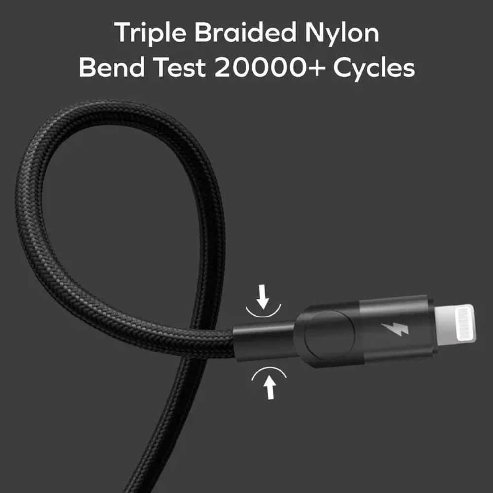 MOMAX Mag.link USB-C to Lightning Magnetic Cable 2m (Black)