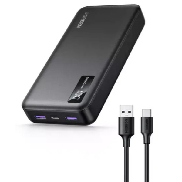 UGREEN 20000mAh Power Bank with Built-in USB-C Connector