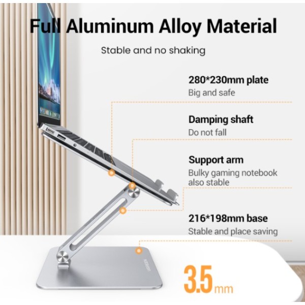 UGREEN Adjustable Laptop Stand (Silver)