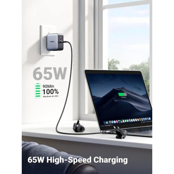 UGREEN GaN 65W Fast Charger (3-Port) CD296