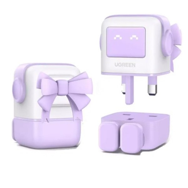 UGREEN Nexode RG 65W 3-Port GaN Fast Charger UK Purple CD361