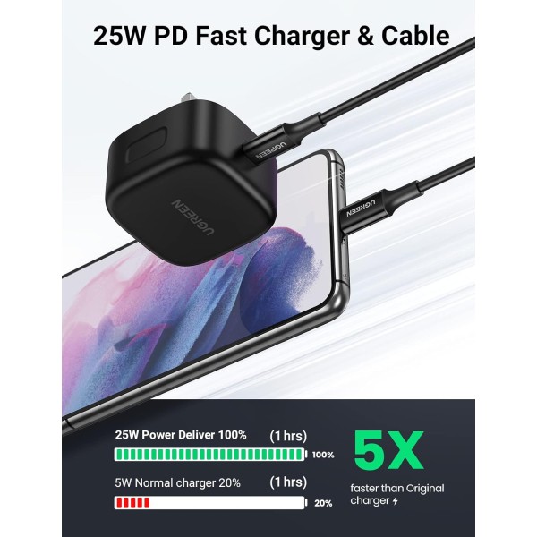 UGREEN PD 25w Fast Charger+USB Cable UK CD250