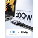 UGREEN USB-C to USB-C Aluminum Case with Braided 2m (Black)