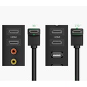 UGREEN HDMI 4K Cable Male to Male 90 Degree Black 2m