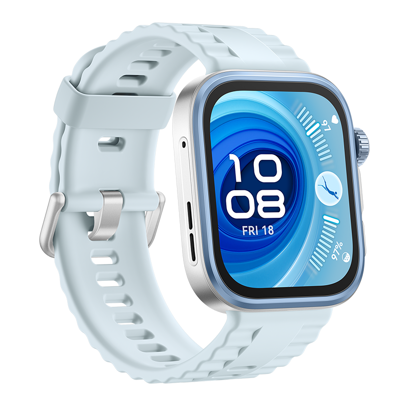 HUAWEI WATCH FIT 4 Pro Black Fluoroelastomer Strap Blue