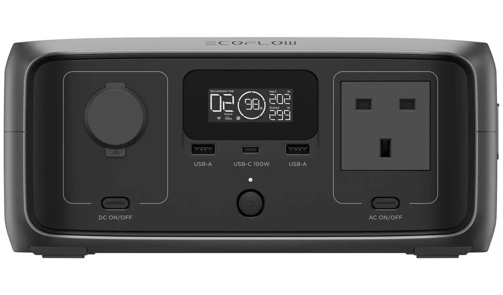 EcoFlow RIVER 3 Portable Power Station 245Wh capacity, 300W rated output, X-Boost up to 600W