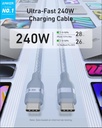 Anker USB-C to USB-C Cable 240W (Upcycled-Braided) (0.9m/3ft) - BLUE