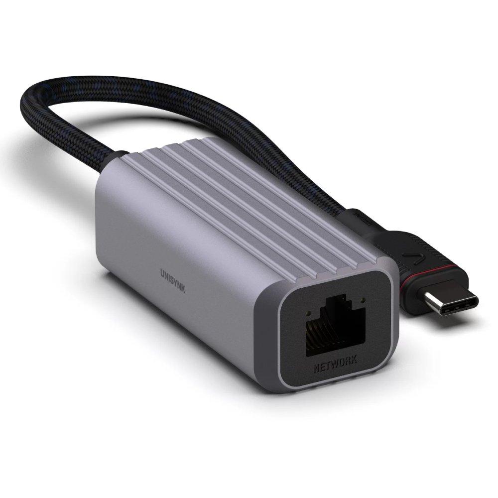 UNISYNK USB-C to Network Adapter, 10380– Grey