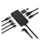 UNISYNK 8 Port USB-C Hub V2 laptop charger, 100W, 10385 – Black