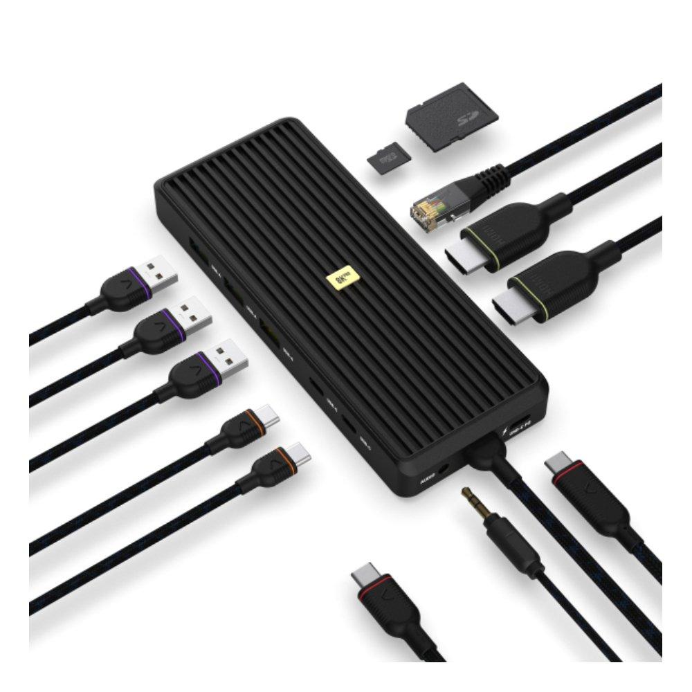 UNISYNK 12 Port Dual Display USB-C Hub 8K Pro, 10399 – Grey (copy)